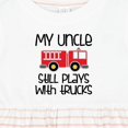 thumbnail image 4 of Inktastic Uncle Firefighter for Nephew Girls Baby Dress, 4 of 5
