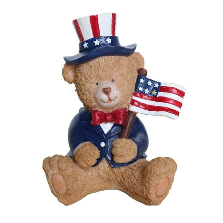 Americana Polyresin Flag Bear