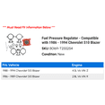 thumbnail image 2 of Fuel Pressure Regulator - Compatible with 1986 - 1994 Chevy S10 Blazer 1987 1988 1989 1990 1991 1992 1993, 2 of 2