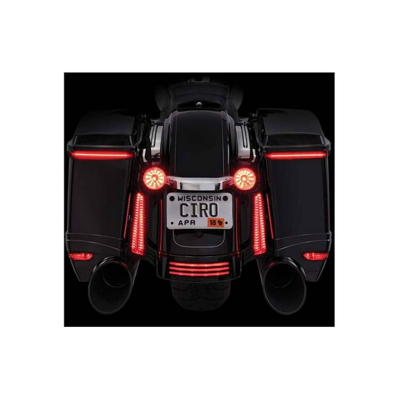 Ciro Bag Blades Low Profile LED Lights '14-up Harley w/ Controller, Amber 40008