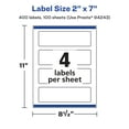 thumbnail image 6 of Avery Glossy White Rectangle Labels, 2" x 7", 400 Total, 6 of 9