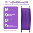 thumbnail image 3 of Ziro 3D Matte PLA Filament 1.75mm 1kg, Purple, 3 of 5