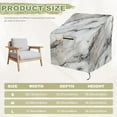 thumbnail image 5 of Renewold Waterproof Patio Chair Covers Anti-UV Weather-Resistant Patio Lounge Chair Covers Furniture Protection Fits up to 29W x 33D x 36H Inches, Marble Gray White, 5 of 7