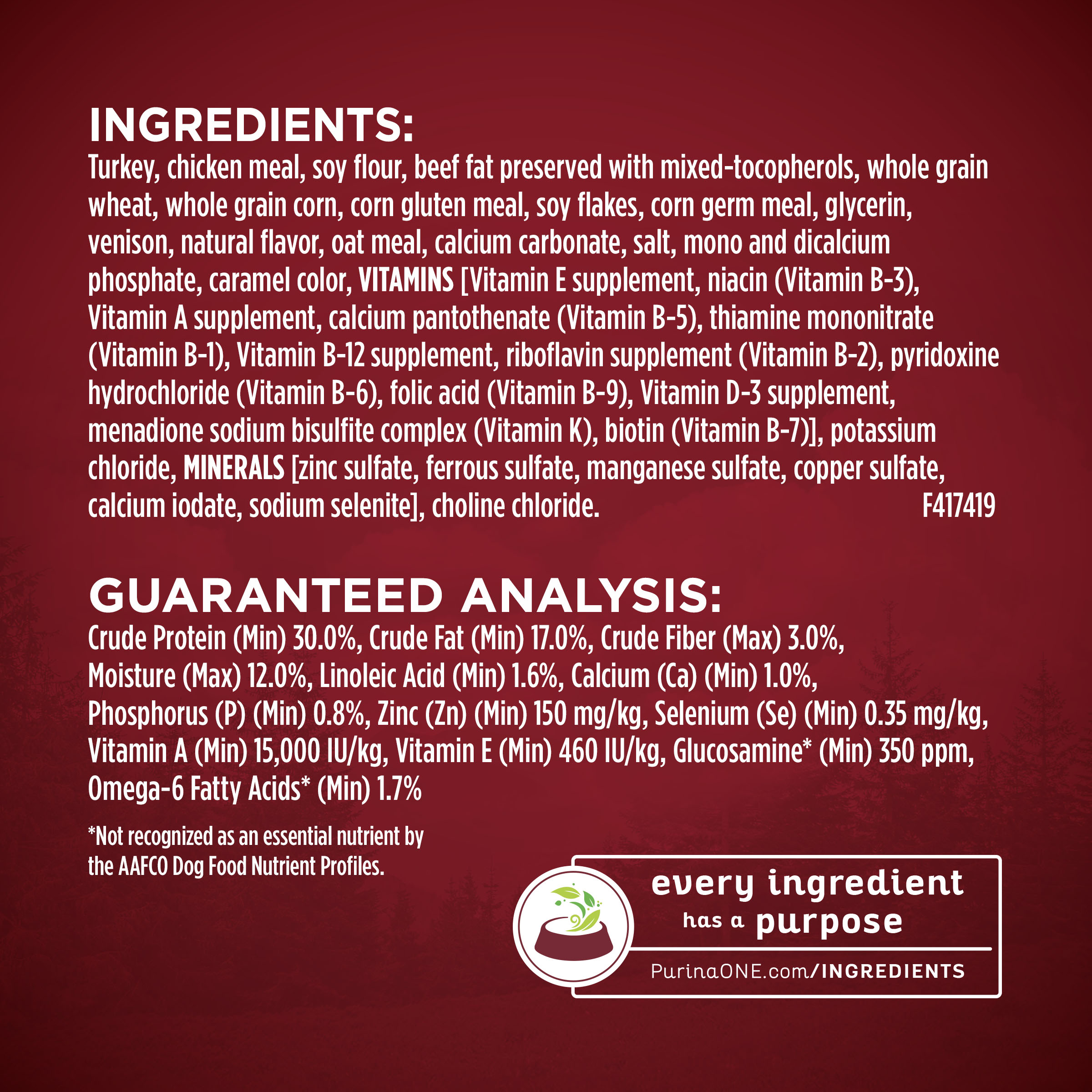 purina one turkey and venison 36lb