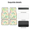 thumbnail image 5 of ZICANCN Waterproof Car Floor Mats Full Set, Pink Green Pastel Automotive Carpet Mats for Vehicle Trucks Suv Jeep, 4 Pieces, 5 of 6