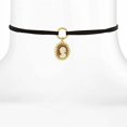 thumbnail image 2 of 1928 Jewelry Women's Black Suede Choker Oval Carnelian Cameo Drop Pendant 12" + 5" Extender, 2 of 4