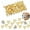 Gold, variant on Cute Soft Wooden Board Thumbtack,Set of 24 QZS Portable Heart Push Pins,0.87x0.4In Reusable Wall Decor for Bulletin,Boards,Posters