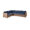 thumbnail image 5 of Better Homes & Gardens Brookbury 4-Piece Wicker Patio Sectional Dining Set with Navy Cushions, 5 of 10