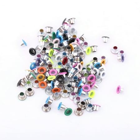 

500Pcs Mixed Colors 3mm Round Shape Metal Eyelets Scrapbooking Card Making Craft Leather Hot