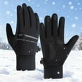 thumbnail image 2 of Hxshgdsn Unisex Winter Gloves Outdoor Fleece Lined Windproof Water Resistant Reflective Mittens Cycling Hiking Black 6 Xl, 2 of 9