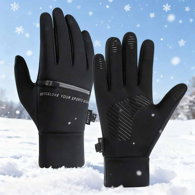 Roncen Touchscreen Winter Gloves for Men, Cold Weather Warm Freezer Work Gloves for Running Driving Cycling Hiking