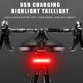 thumbnail image 3 of HUGFEGWE USB Rechargeable Bike Tail Light,Ultra Bright Cycling Taillight 4 Modes Bicycle Light,Bicycle Rear Light Night Cycling Warning Essential CJB91-54576, 3 of 7