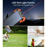 JIUMESS 42800mAh Solar Power Bank 15W Fast Charging with Cables, Solar Charger Compatible for iPhone/Android Phone