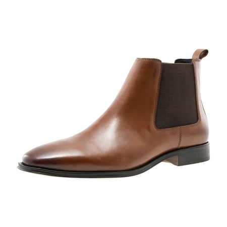 

Jump Newyork Marcelo Tan Leather Upper Twin Gore Ankle Height Light Weight Luxurious & Fashionable Casual Dress Boots | Chelsea Boots for Men 12