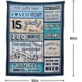 thumbnail image 5 of 19 Year Old Boy Birthday Gift, Super Soft and Warm Happy Birthday Blanket, Digital Heartwarming Sentences Creative Design Ideal Gifts for 19th, 50"x60", 5 of 5