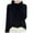 Black, variant on EDFBUYKRS Female Sweaters Women's Turtleneck Oversized Sweaters Batwing Long Sleeve Pullover Loose Knit Fall Sweater M