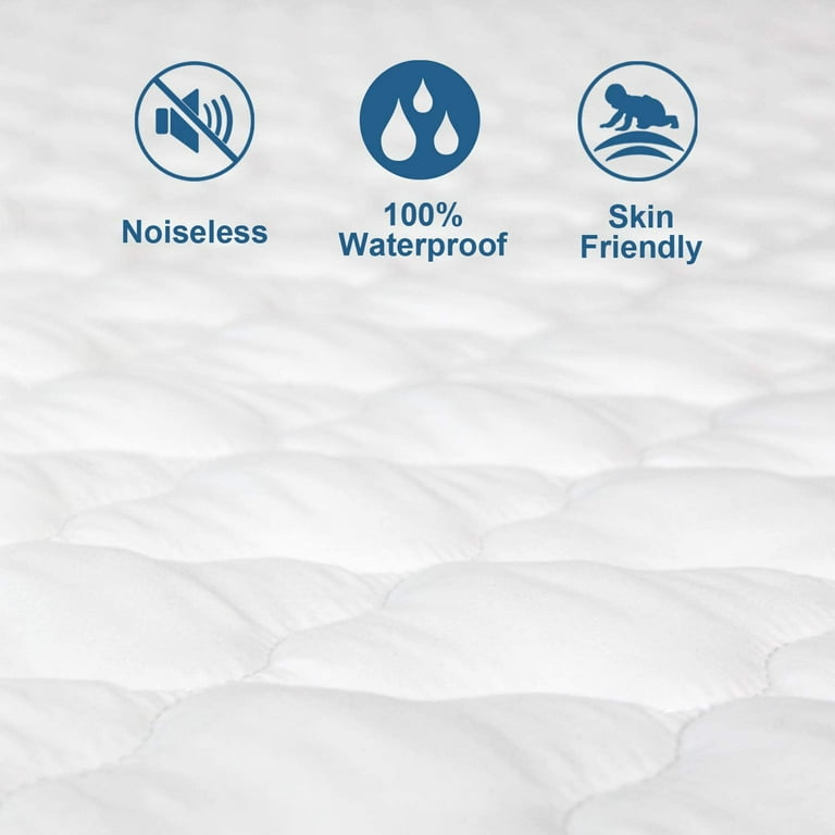 SPRINGSPIRIT Full Size Mattress Protector Waterproof, Breathable & Noiseless Cooling Full Mattress Pad Cover Quilted Fitted with Deep Pocket Strethes