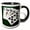 Black/White, variant on 3drose, Poker Hands Royal Flush Clubs, 15oz Two-tone Blue Mug