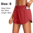 thumbnail image 2 of Pantalones cortos para correr Hukapapa para mujer con bolsillos Pantalones cortos deportivos de fitness de cintura alta Pantalones cortos de fitness Pantalones de fitness sueltos con cintura, 2 of 5