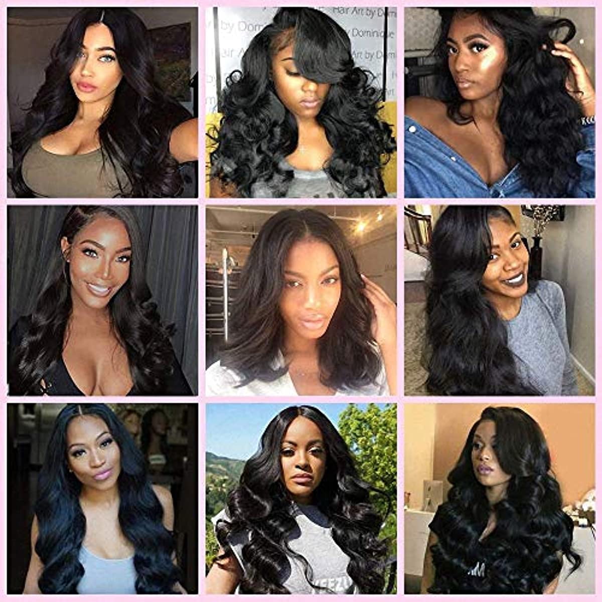 Body Wave Hair Bundles With Closure Virgin Brazilian Human Hair Weave Weft with 4x4 Transparent Lace Closure Natural Black Color