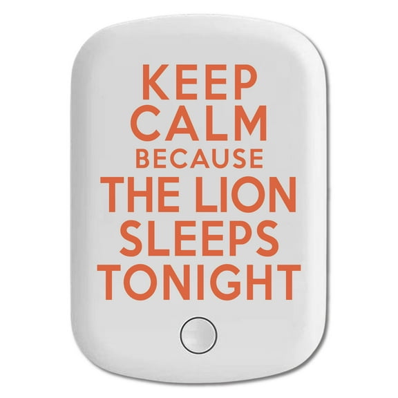 DistinctInk Magnetic Battery Pack, 5000 mAh Wireless Portable Charger with USB-C Cable, Compatible with MagSafe iPhone 14 / 13 / 12 Series - Keep Calm The Lion Sleeps Tonight