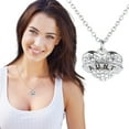 thumbnail image 4 of Carta Miembros de la familia Collar de corazón de diamante completo Accesorios de moda para mujer Wmkox8yi  sjalhkljlk1116, 4 of 5