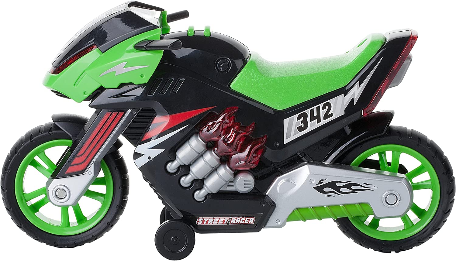 Dazmers Toys Electric Motorcycle Toy With Lights And Sounds - Wheelie Lifters