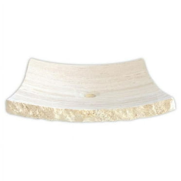 Eden Bath EB-S014WT-P White Travertine Large Zen Sink