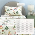 thumbnail image 3 of Great Bay Home Christmas Flannel Sheet Set - 100% Turkish Cotton - Double Brushed - Queen, Holiday Gnomes, 3 of 6
