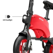 Jetson LX10 Electric Bicycle Ride On, 260 Lb. Weight Limit, Ages 12+, Red, 10 In., Wheel, 250-Watt Motor, Foldable, Head Light, Twist Throttle, Hand Brake, Top Speed: 15.5 MPH and 4 Hour Charge Time
