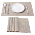 thumbnail image 1 of Mantel Individual De Protección Ambiental De 2/4/6 Uds, Almohadilla De Aislamiento De Alimentos De Pvc, Tapete De Mesa Simple Rectangular, Posavasos, Tapete Para Cuenco seitruly HA027167-01, 1 of 6