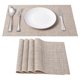 thumbnail image 1 of Mantel Individual De Protección Ambiental De 2/4/6 Uds, Almohadilla De Aislamiento De Alimentos De Pvc, Tapete De Mesa Simple Rectangular, Posavasos, Tapete Para Cuenco Sweethay HA027167-01, 1 of 6