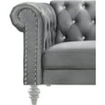 thumbnail image 3 of New Classic Furniture Emma Crystal Velvet Fabric Sofa in Gray, 3 of 5