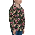 thumbnail image 3 of Fotbe Rose Flowers Pattern Youth Pullover Hooded Sweatshirt, Boys Hoodie, Kangaroo Pocket Hoodie for Kids Girls -Small, 3 of 6