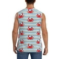 thumbnail image 4 of Saiise Débardeur pour Homme à Imprimé Nautique de Mignons Crabes Rouges : T-Shirt Sans Manches Élégant pour Sports Décontractés et Occasions à la Plage - X-Grand, 4 of 7
