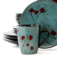 thumbnail image 3 of Elama Floral Accents 16 Piece Dinnerware Set in Blue, 3 of 4