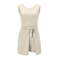 thumbnail image 4 of MuXiKeJi Clothes 2 Piece Sets for Women Summer 2026 Sleeveless Matching Short Sets Tank Crew Neck Airport Travel Outfits Pockets, 4 of 9