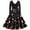 Black, variant on Holloyiver Women's Christmas Printed Patchwork Bow Long Sleeve V-Neck Dresses S-2XL