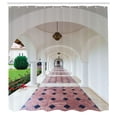 thumbnail image 3 of Ambesonne White Shower Curtain, Arched Colonnade Hallway, 69"Wx75"L, White Green, 3 of 5