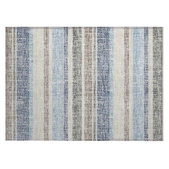 Dalyn Rugs Machine Washable Indoor/Outdoor Chantille ACN2122 Navy 1'8" x 2'6" Rug