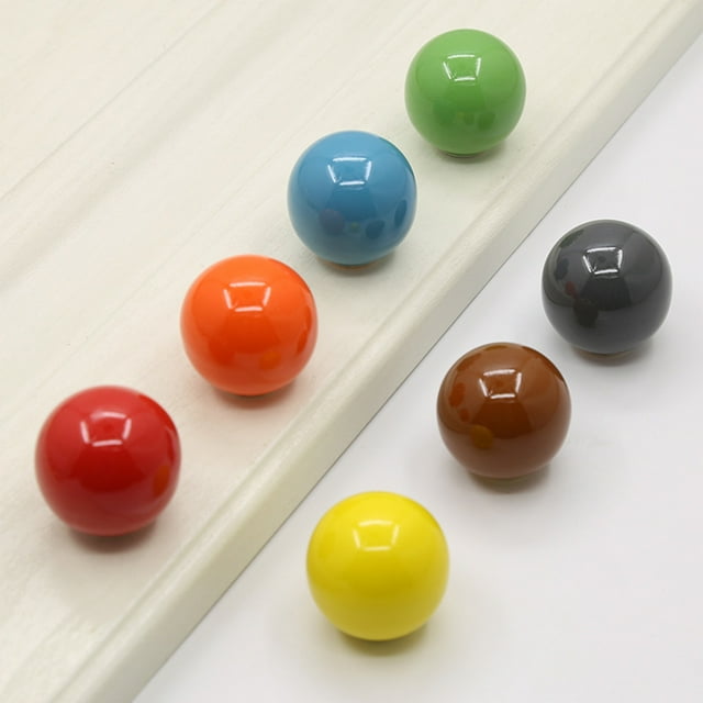 Baohd 5x Chic Ceramic Knob Handles For Wardrobe And Cabinet Doors Durable Light Pink large size