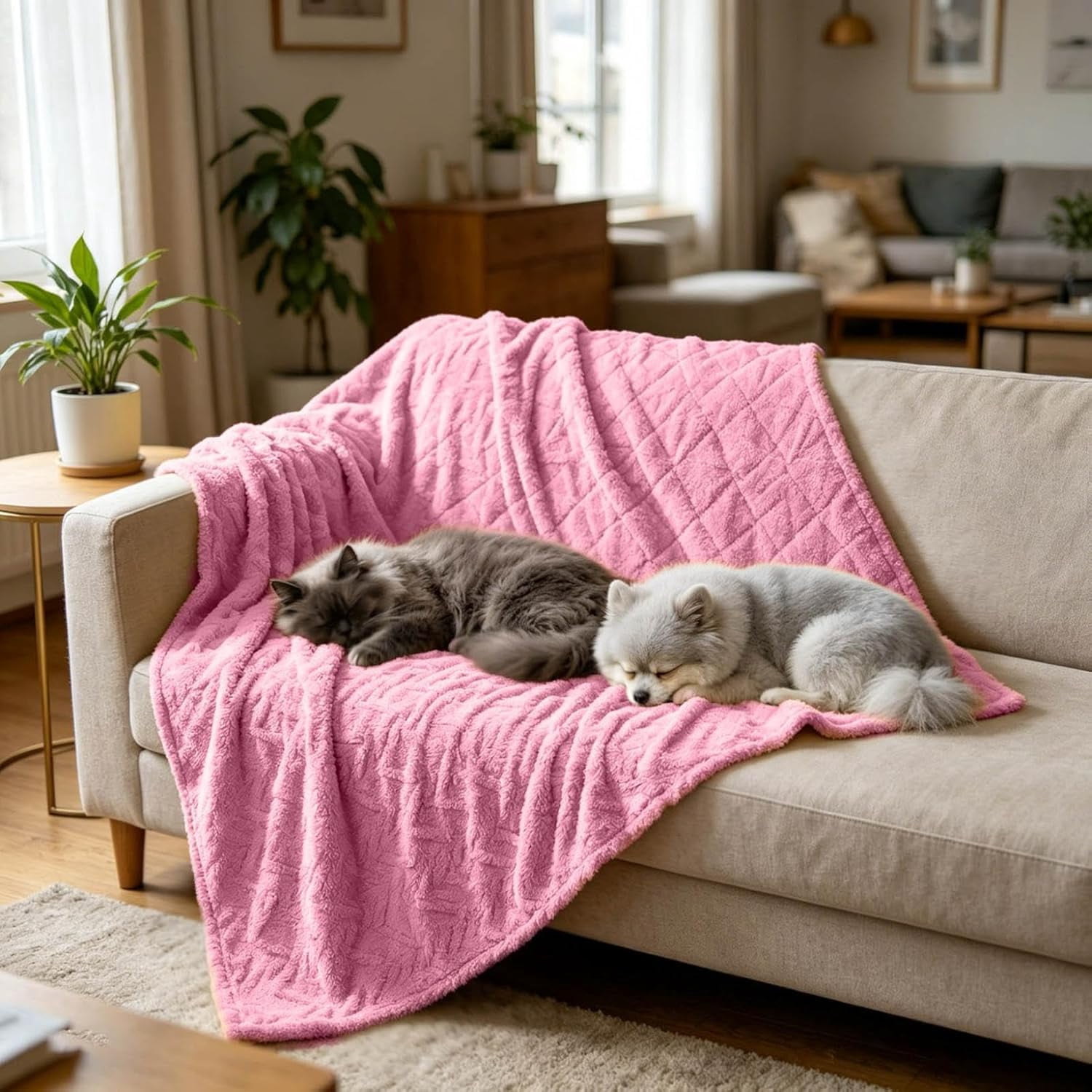 Dog Blanket, Polyester with Cable Knit, Machine Washable