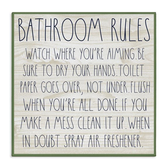 Stupell Industries Shabby Chic Rustic Chic Bathroom Canvas Art, 17 x 17, by Valerie Wieners