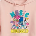 thumbnail image 3 of Trolls - Music Obsessed Poppy and Branch - Juniors Cropped Pullover Hoodie, 3 of 5