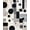 Gray, Pattern 12, variant on ODIKA 4' x 6' Machine Washable Non-Slip Area Rug, Geometric Blob High Traffic Rug, White, 116871
