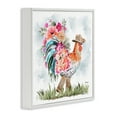 thumbnail image 4 of Stupell Industries Blooming Cowgirl Hen Animals & Insects Painting White Framed Art Print Wall Art, 17 x 17, 4 of 10