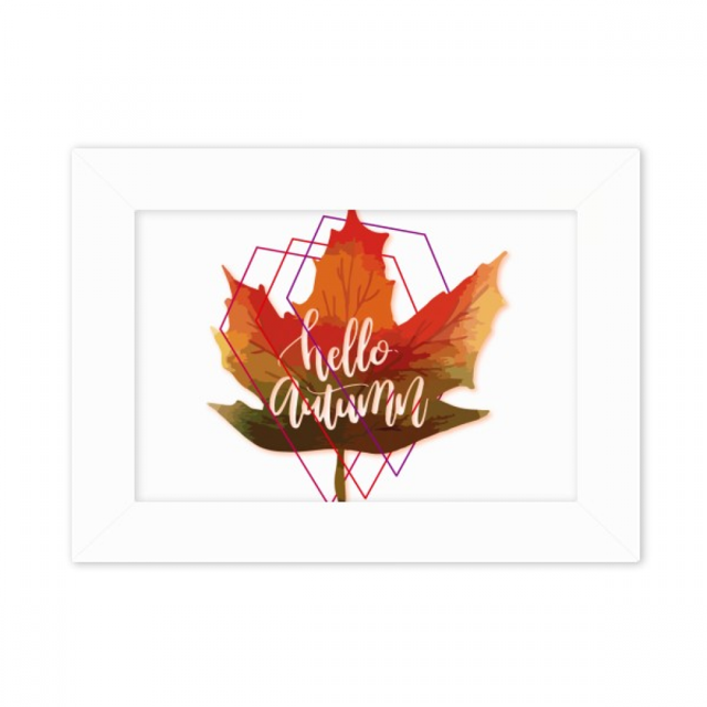 Autumn Greetings Emotional Maple Photo Mount Frame Picture Art Painting Desktop 5x7 inch