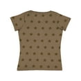 thumbnail image 2 of Code Five B03738543 Women Star Print Scoop Neck T-Shirt, Military Green Star - Small, 2 of 4