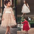 thumbnail image 5 of Bébé bébé Filles Dentelle Robe de Mariée Robe de Soirée Robe de Princesse Blanc 5-6 Ans, 5 of 5