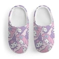 thumbnail image 3 of Kids Slippers Kuromi And My Melody House Slippers Warm Soft Plush Slipper Anti-Slip Winter Fluffy House Shoes for Boys Girls, 3 of 7